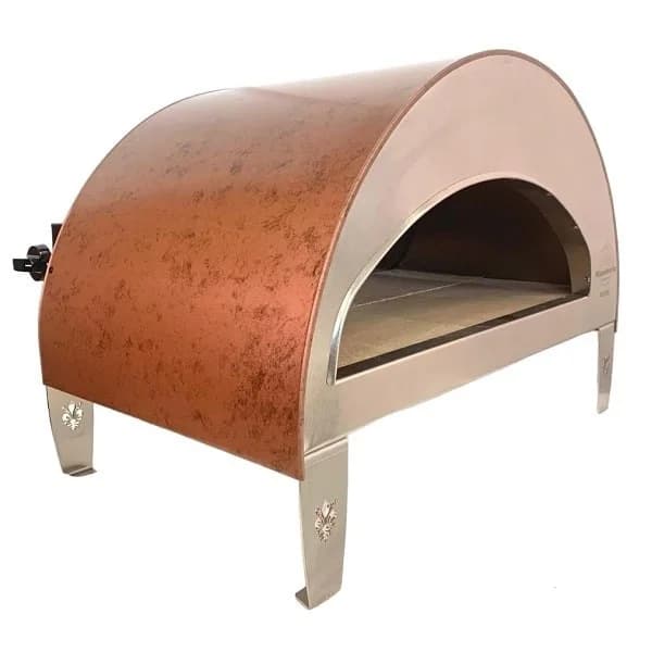Emozione Großer Außen-Gasbackofen für 2 Pizzen "antik Kupfer" mit Erdgas (USA, KANADA) backfläche: 40x70cm