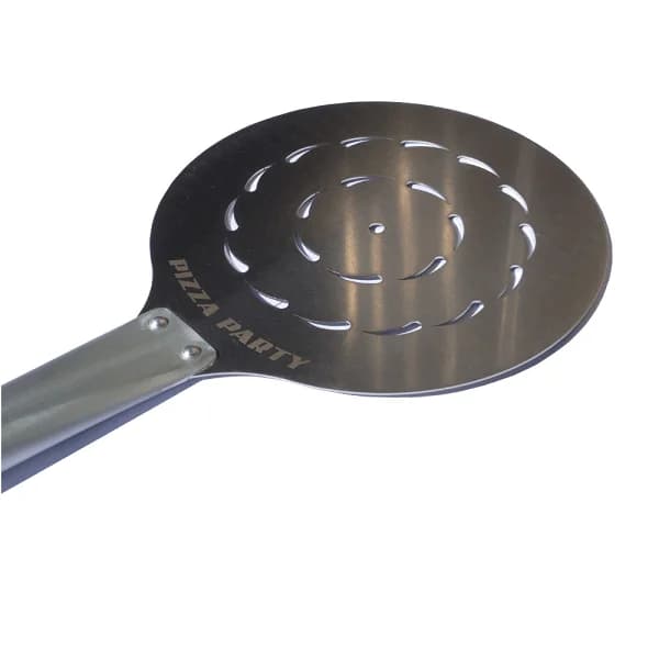Runder Pizzawender mit perforiertem Durchmesser von 18 cm (7 Zoll) mit abnehmbarem Griff.