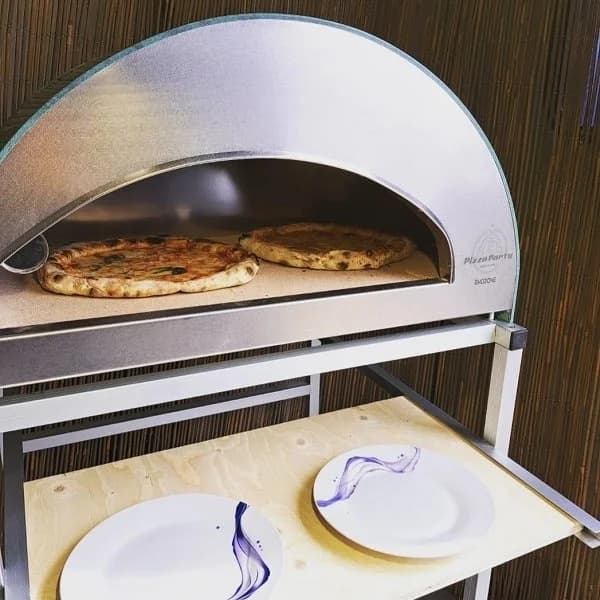Emozione Grande forno a gas da esterno 2 pizze "rame antico" piano cottura: 40x70cm 2