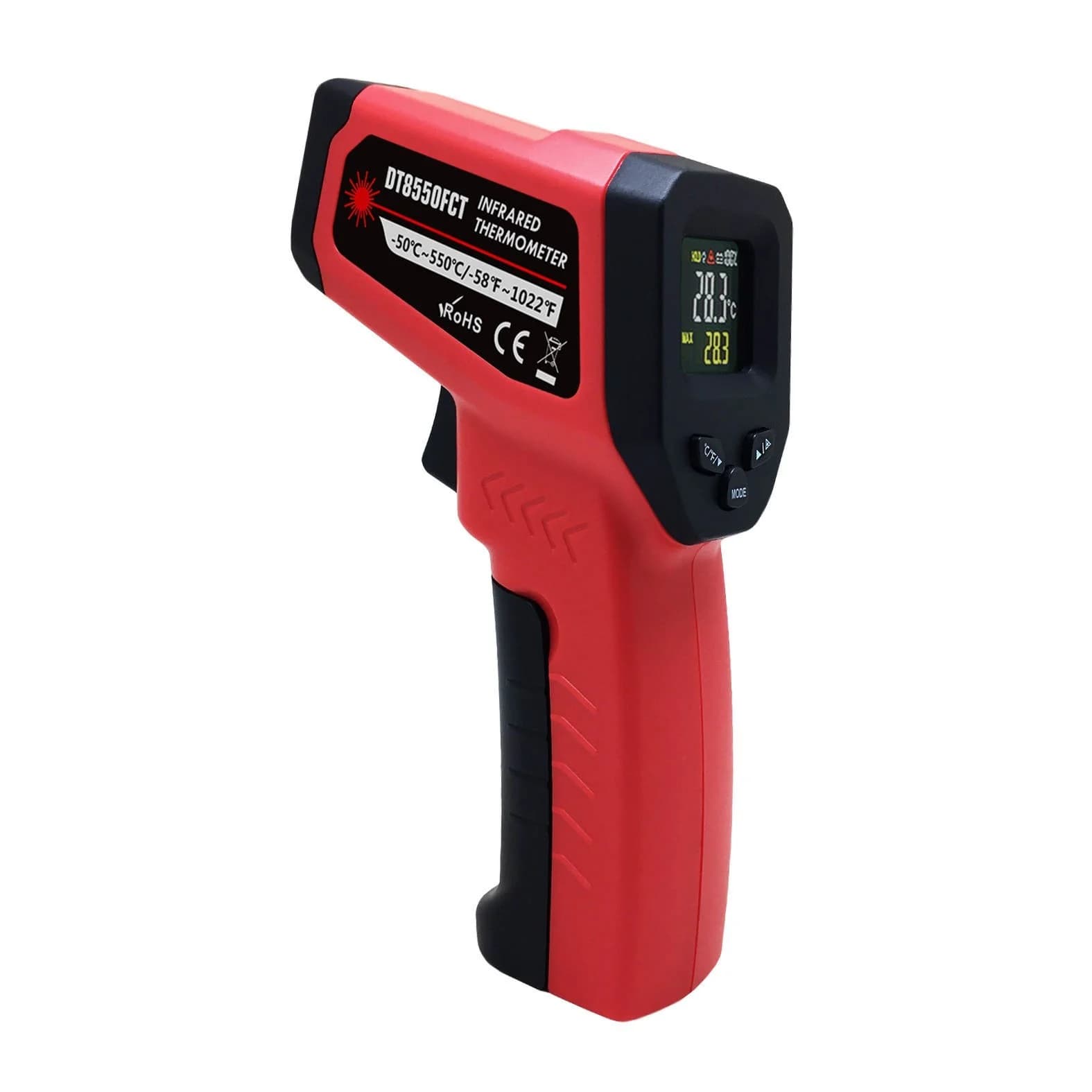 Infrarot-Thermometer mit Batterie (max. T 550 °C 1022 °F) 2