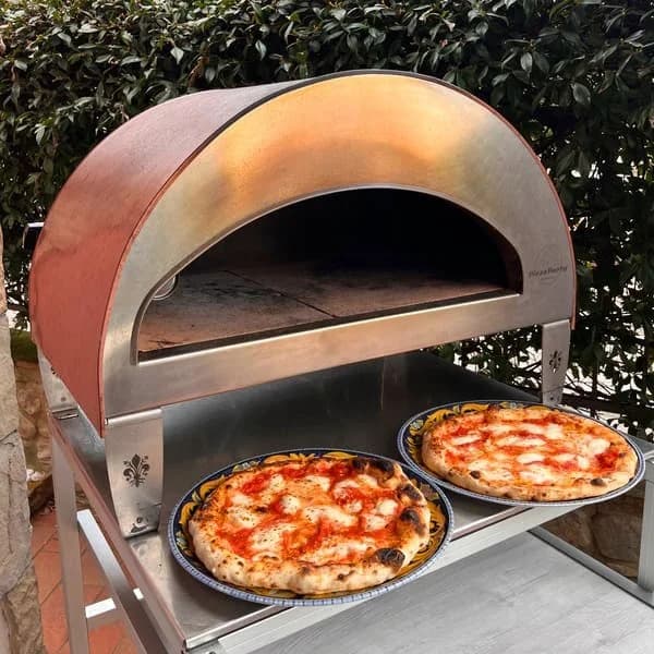 Emozione Grande forno a gas da esterno 2 pizze "rame antico" piano cottura: 40x70cm 3