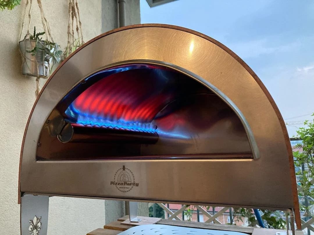 Ardore gas Pizzaofen "Bright Silver" backfläche: 40x40cm 6