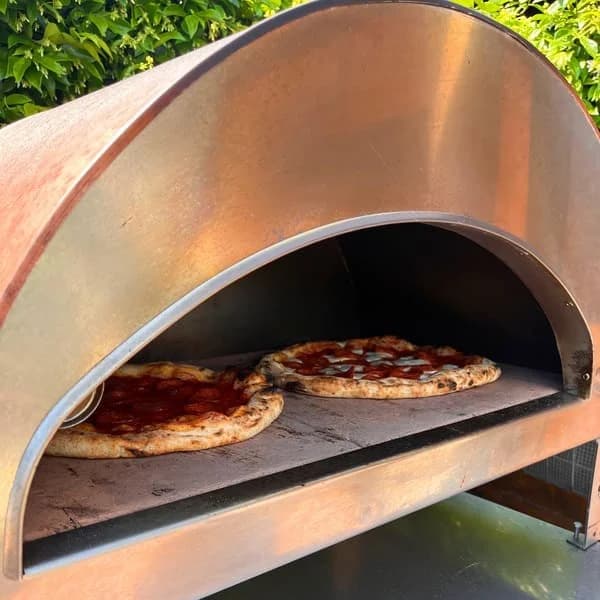 Emozione Grande forno a gas da esterno 2 pizze "rame antico" piano cottura: 40x70cm 4