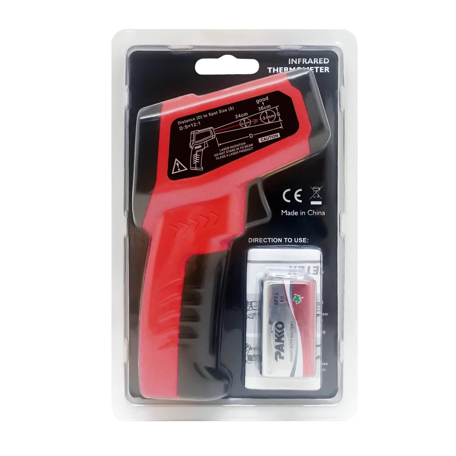 Infrarot-Thermometer mit Batterie (max. T 550 °C 1022 °F) 4